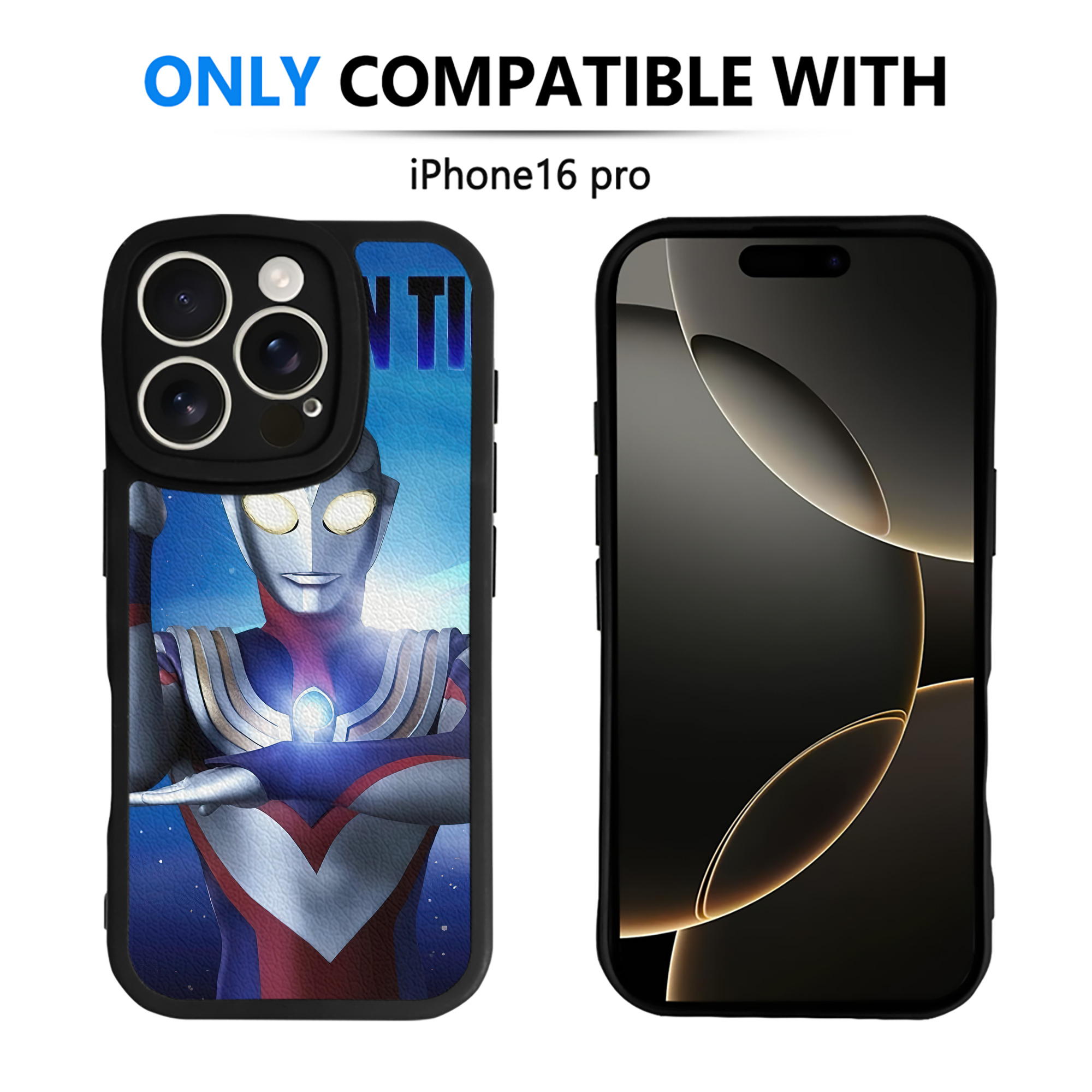（画像用） ウルトラマン Ultraman 【iPhone 16シリーズ対応】シリコンスマホケース（レザー調） 材質：シリコン